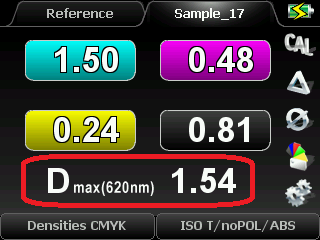 Density Color Readings