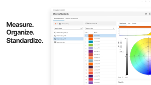 Measure, organize, and standardize with ChromaQA cloud-based color management software.